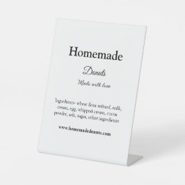愛で作られた自家製ドーナツ追加文字サイト 台座サイン
