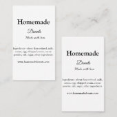 愛で作られた自家製ドーナツ追加文字サイト 名刺 (正面/裏面)