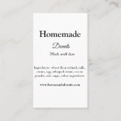 愛で作られた自家製ドーナツ追加文字サイト 名刺 (正面)