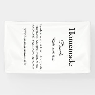 愛で作られた自家製ドーナツ追加文字サイト 横断幕