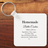 愛で作られた自家製バタークッキー追加文字 キーホルダー (正面)