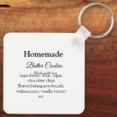 愛で作られた自家製バタークッキー追加文字 キーホルダー (裏面)