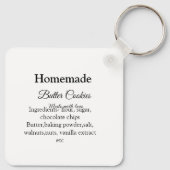 愛で作られた自家製バタークッキー追加文字 キーホルダー (裏面)