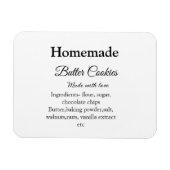 愛で作られた自家製バタークッキー追加文字 マグネット (横)