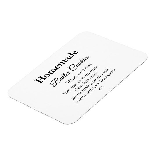 愛で作られた自家製バタークッキー追加文字 マグネット (左側)