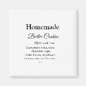 愛で作られた自家製バタークッキー追加文字 マグネット (正面)