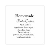 愛で作られた自家製バタークッキー追加文字 ラバースタンプ (インプリント)