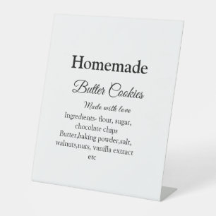 愛で作られた自家製バタークッキー追加文字 台座サイン
