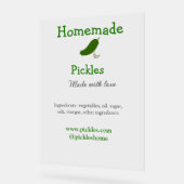 愛で作られた自家製ピクルス追加文字サイト アクリルサイン (傾斜)