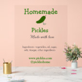 愛で作られた自家製ピクルス追加文字サイト アクリルサイン (ウェディング)