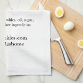 愛で作られた自家製ピクルス追加文字サイト キッチンタオル (四つ折り)