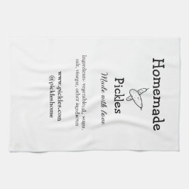 愛で作られた自家製ピクルス追加文字サイト キッチンタオル