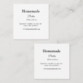 愛で作られた自家製ピクルス追加文字サイト スクエア名刺 (正面/裏面)