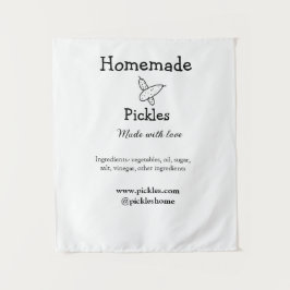愛で作られた自家製ピクルス追加文字サイト タペストリー
