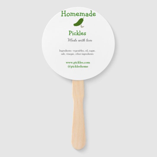 愛で作られた自家製ピクルス追加文字サイト ハンドファン (正面)