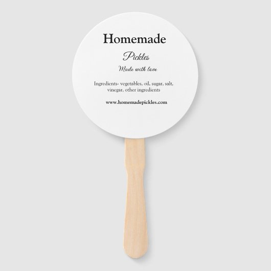 愛で作られた自家製ピクルス追加文字サイト ハンドファン (正面)