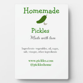 愛で作られた自家製ピクルス追加文字サイト フォトプラーク