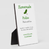 愛で作られた自家製ピクルス追加文字サイト フォトプラーク (側面)
