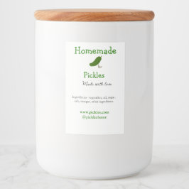 愛で作られた自家製ピクルス追加文字サイト フードラベル