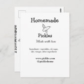 愛で作られた自家製ピクルス追加文字サイト ポストカード (正面/裏面)