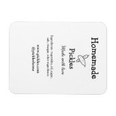 愛で作られた自家製ピクルス追加文字サイト マグネット (横)