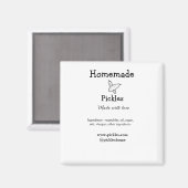 愛で作られた自家製ピクルス追加文字サイト マグネット (正面/裏面)