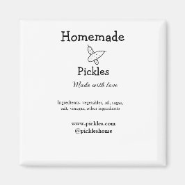 愛で作られた自家製ピクルス追加文字サイト マグネット