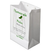 愛で作られた自家製ピクルス追加文字サイト ミディアムペーパーバッグ (正面アングル)