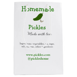 愛で作られた自家製ピクルス追加文字サイト ミディアムペーパーバッグ