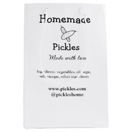 愛で作られた自家製ピクルス追加文字サイト ミディアムペーパーバッグ