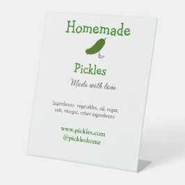 愛で作られた自家製ピクルス追加文字サイト 台座サイン