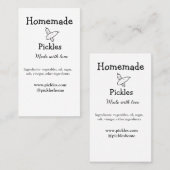 愛で作られた自家製ピクルス追加文字サイト 名刺 (正面/裏面)