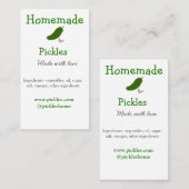 愛で作られた自家製ピクルス追加文字サイト 名刺 (正面/裏面)
