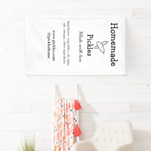 愛で作られた自家製ピクルス追加文字サイト 横断幕 (インサイチュ)