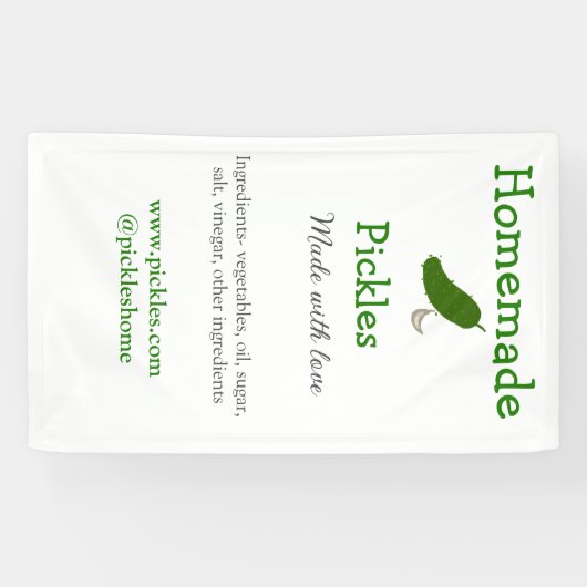 愛で作られた自家製ピクルス追加文字サイト 横断幕 (横)