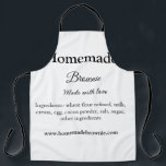 愛で作られた自家製ブルーニー追加文字サイト エプロン<br><div class="desc">デザイン</div>