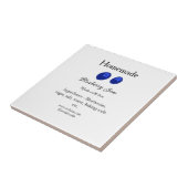 愛で作られた自家製ブルーベリージャム追加文字 タイル (側面)