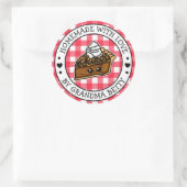 愛で作られた自家製ペカンパイギフトラベル ラウンドシール (バッグ)