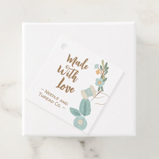 愛で作られた裁縫刺繍花ラベル フェイバータグ (インサイチュ)
