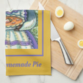 愛で作られた豚&どんぐりパイ キッチンタオル (四つ折り)