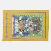 愛で作られた豚&どんぐりパイ キッチンタオル (横)