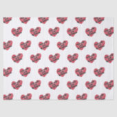 愛で作られた赤い串ハート 薄葉紙 (正面)