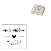 愛で作られた、あなたのビジネス名カスタム、 ラバースタンプ (押印)