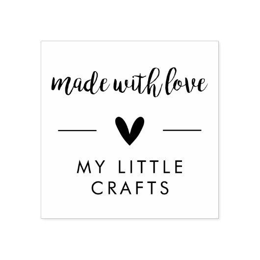 愛で作られた、あなたのビジネス名カスタム、 ラバースタンプ (インプリント)