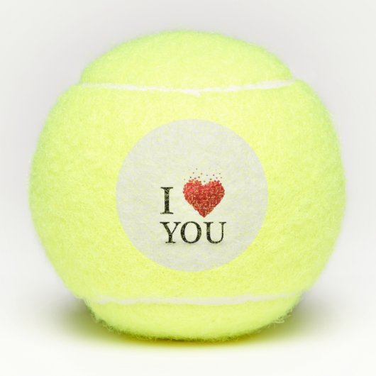 愛で作られた – あなたの人生に喜びを持って。 テニスボール (正面)