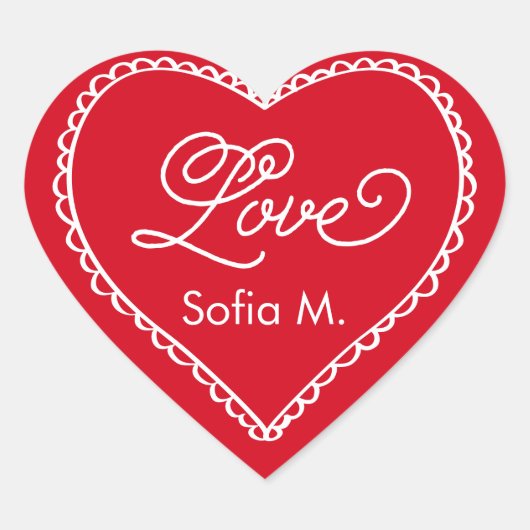 愛で作られた ハートシール (正面)