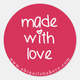 愛で作られた – パーソナライズされたカスタム色 ラウンドシール