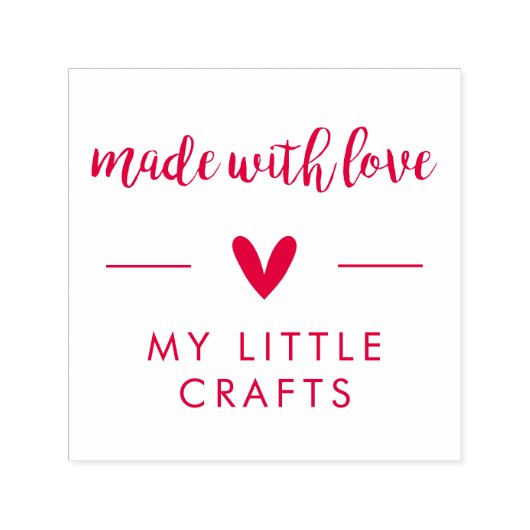 愛で作られた,ビジネス名,ハート セルフインキングスタンプ (デザイン)