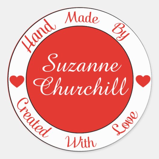 愛で作られた – 手作り – ステッカー – SRF (正面)