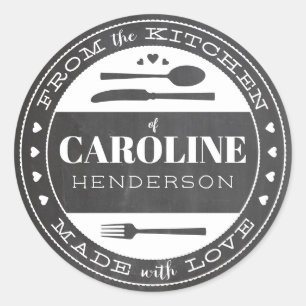 愛で作られたChalkboard食べ物ギフトラウンドシール ラウンドシール